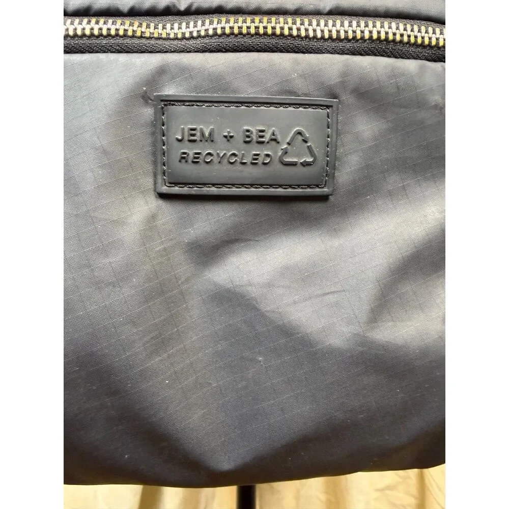 Jem‎ + Bea Jamie Eco Backpack Diaper Bag Black Nylon w/ Changing Pad